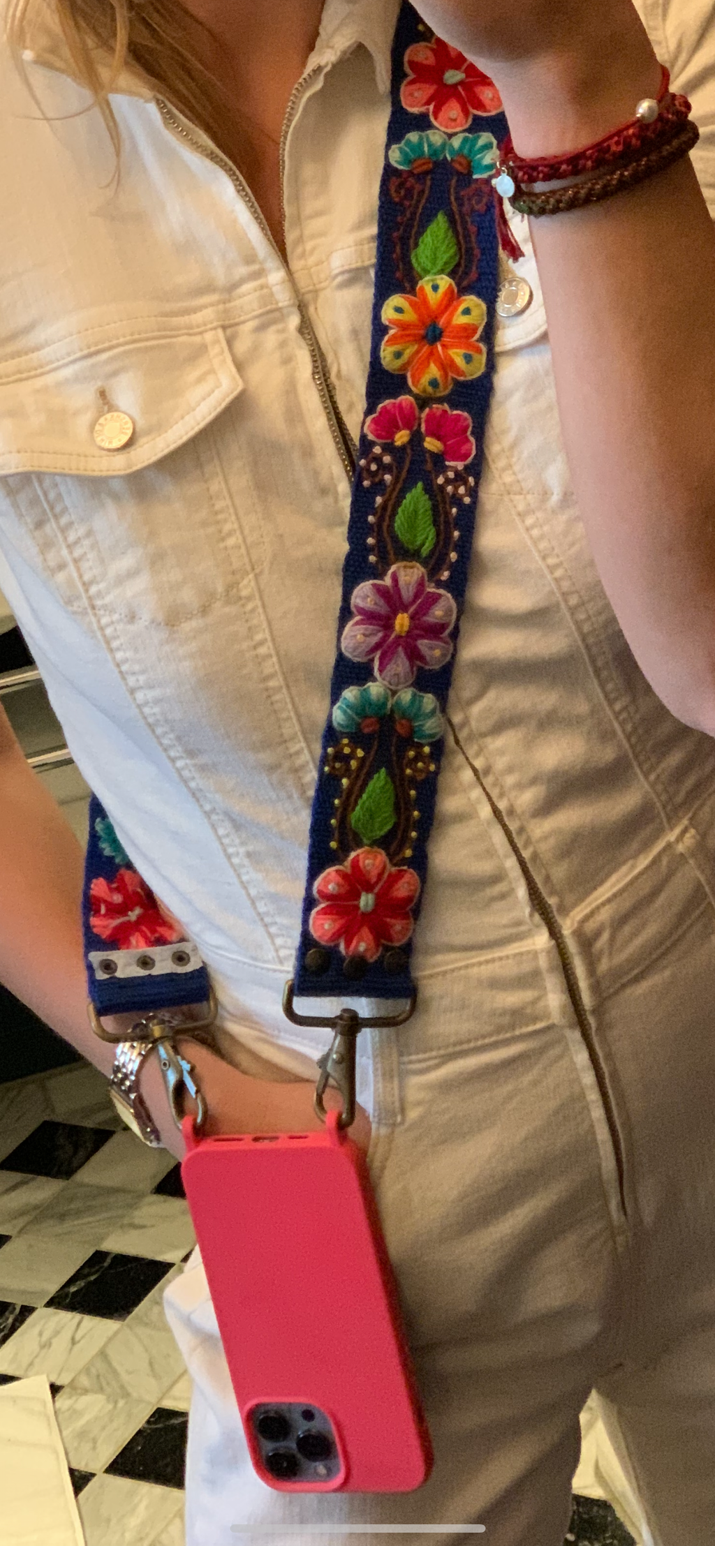 Embroidered Phone Strap