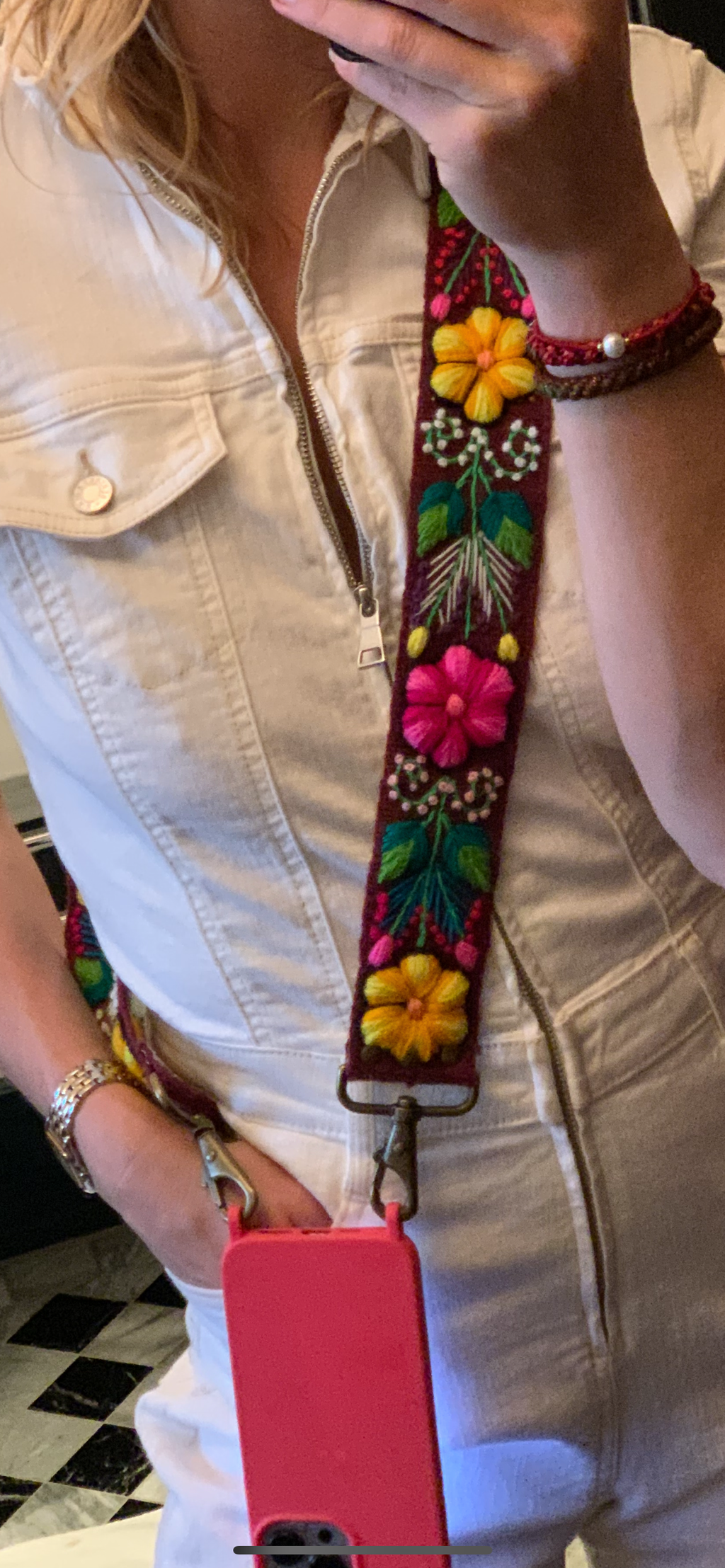 Embroidered Phone Strap