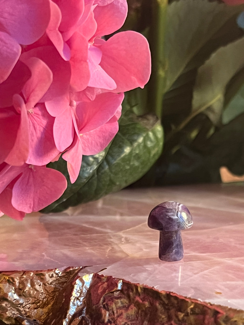 Amethyst Crystal Healing Mushroom